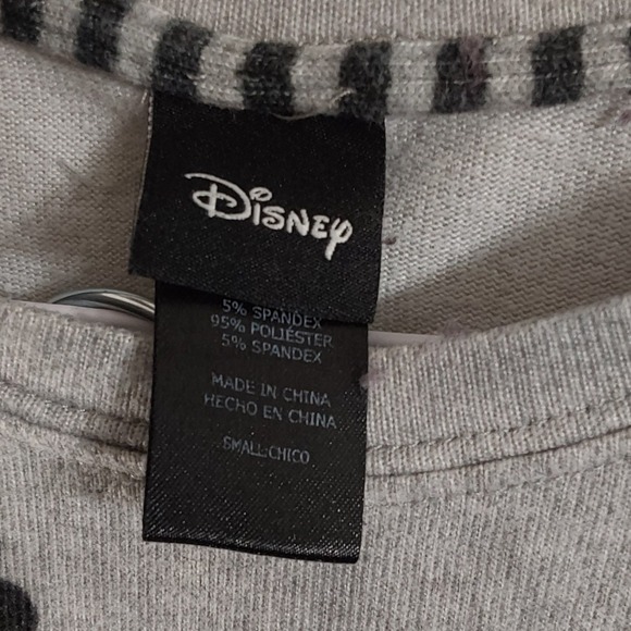 Disney Mickey Mouse Pajama Set Womens Small Gray Black Silhouette 2pc Joggers - Picture 3 of 4